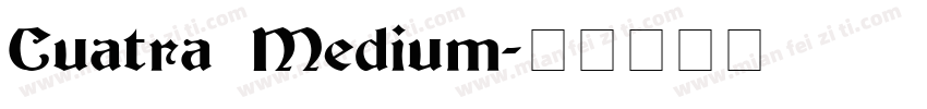 Cuatra Medium字体转换